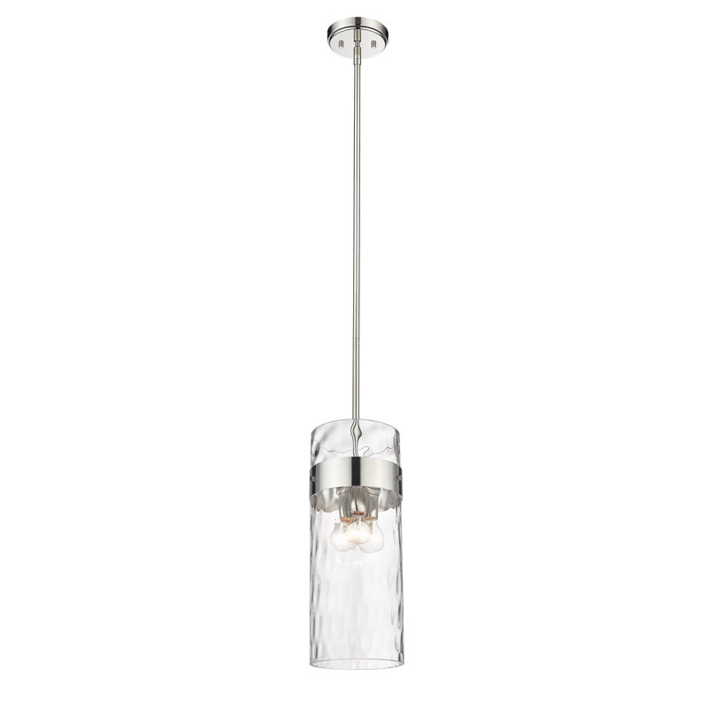 Luminaire suspendu 3 lumières Aultman, Nickel poli