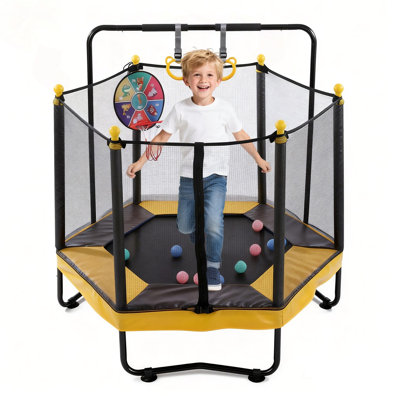54-inch Toddler Trampoline with Multi-Sport Accessory Set