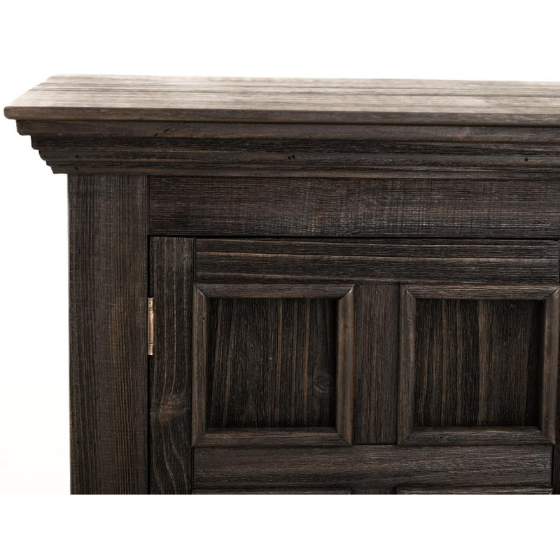 Commode 6 tiroirs et 2 portes, Black