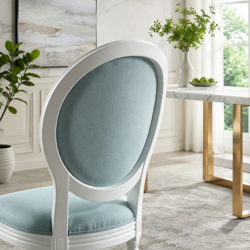 Ensemble de chaises de salle à manger, Bleu clair