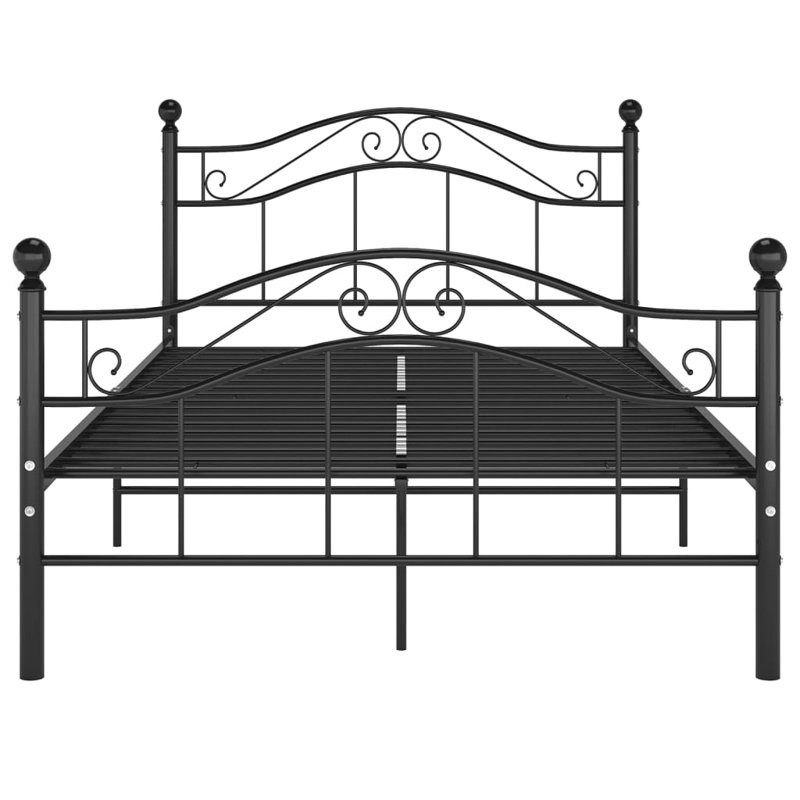 Gapspard UK Single - DE 90 X 190 Cm Metal Bed, Black, 120 x 200cm