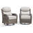 2-Pieces Outdoor Wicker Swivel Rocker Chairs With 6" Thick Cushions For Patio-640837154-640837155