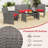 8 Piece Patio Furniture Set Outdoor Wicker Conversation Set w/ Tempered Glass Coffee Table-122751615