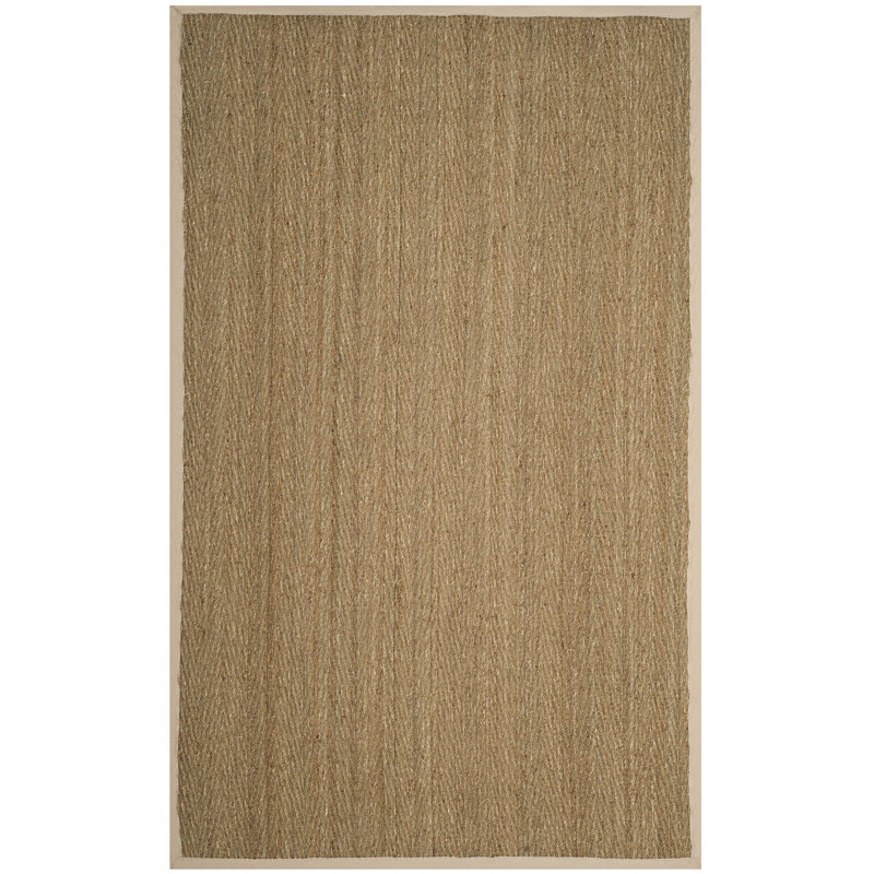 Tapis de couleur unie en fibres naturelles Deschamps, Rectangle 2 pi x 3 pi
