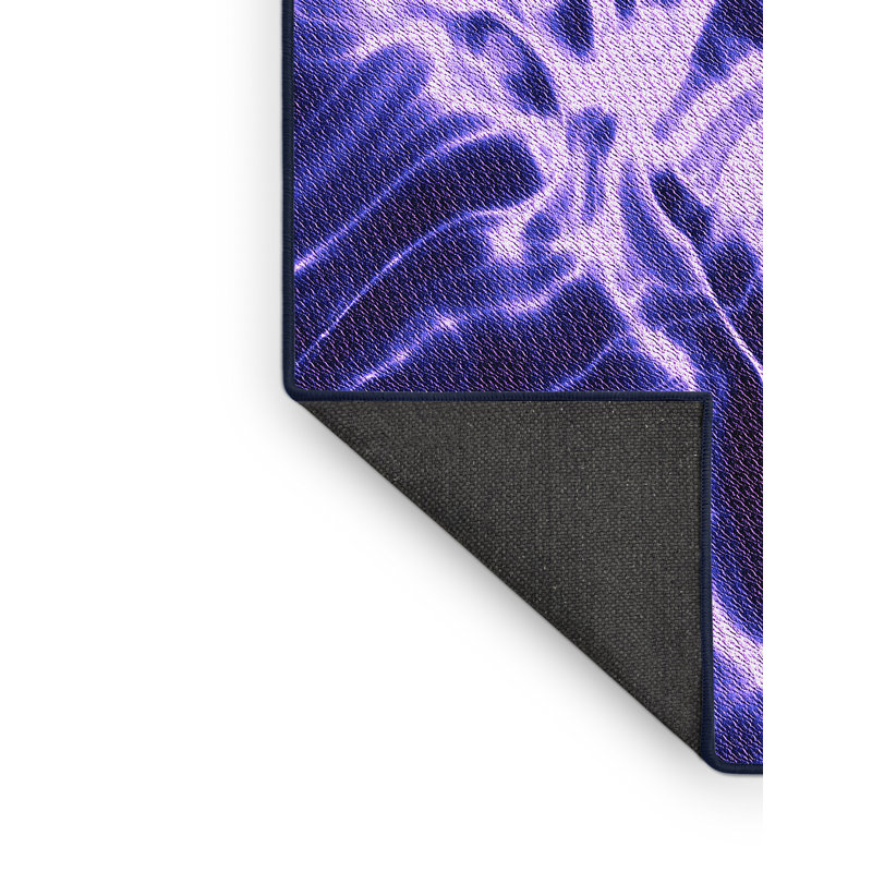 Tapis abstrait bleu, Rectangle 5 pi x 7 pi
