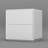 High Gloss 2-Drawer Nightstand With Warm Light