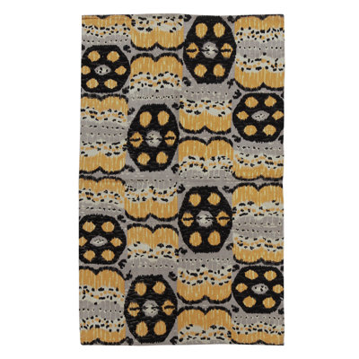 Tapis rectangulaire en laine à tissage plat