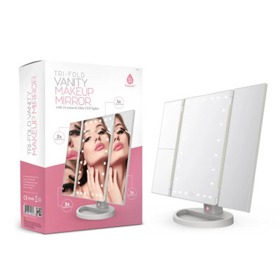 Miroir de maquillage à trois volets
