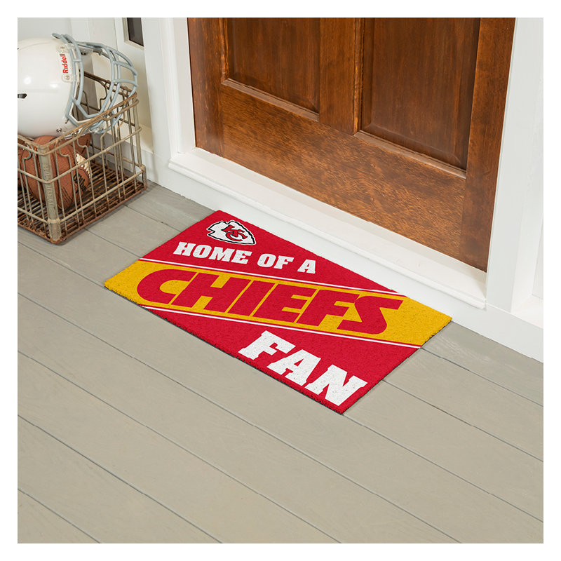 NFL Home of a Fan Team Color Outdoor Doormat, Kansas City Chiefs