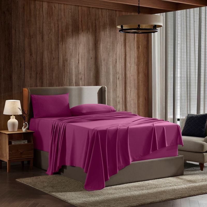 Ensemble de draps en micro-fibre, Grand, Magenta