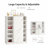 47" Marble Shoe Cabinet with Sliding Doors, 6-Tier Storage for 30+ Pairs, Space-Saving Entryway Organizer with Adjustable Shelves, Modern Wood Grain Texture Finish-179932868