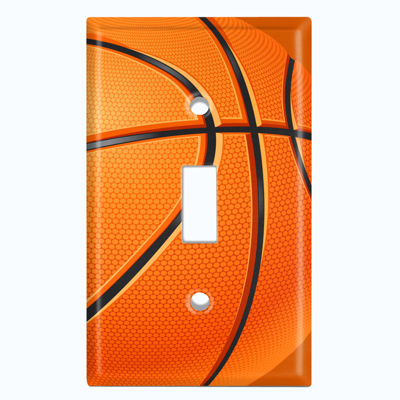 Basketball Kids Room Sports Game 1 - Gang Toggle Light Switch Standard Wall Plate