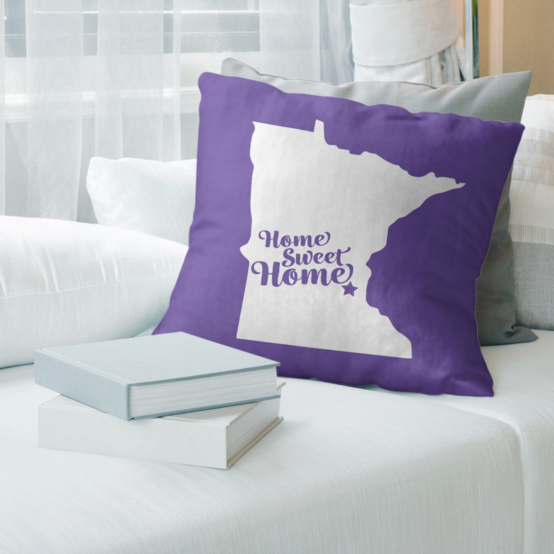 Housse de coussin pour la maison, Minneapolis, 14 po x 14 po, Mauve