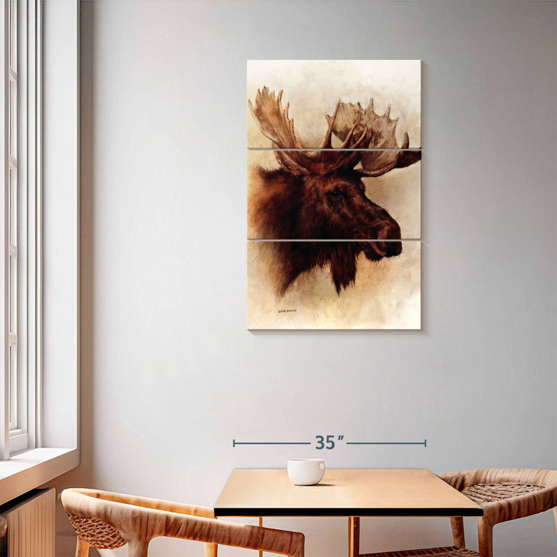 Brampt A Moose Portrait, 57" H x 36" W