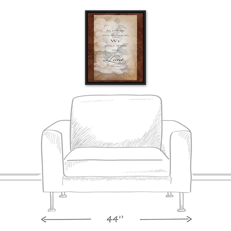 Serve the Lord sur toile, H 21,75 po x l 17,75 po x P 1,75 po, Cadre flottant