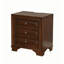 Table de chevet en bois de cerisier brun massif 1pc Nickel