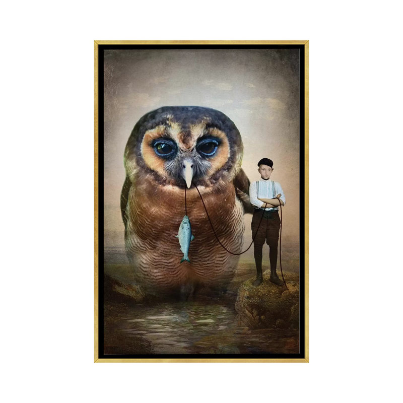 " Buddies " by Catrin Welz-Stein, Gold Framed, 26" H x 18" W x 1.5" D, No Mat