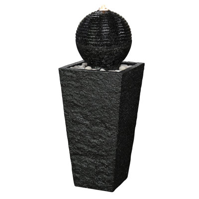 Harriman Weather Resistant Column Fountain with Lights