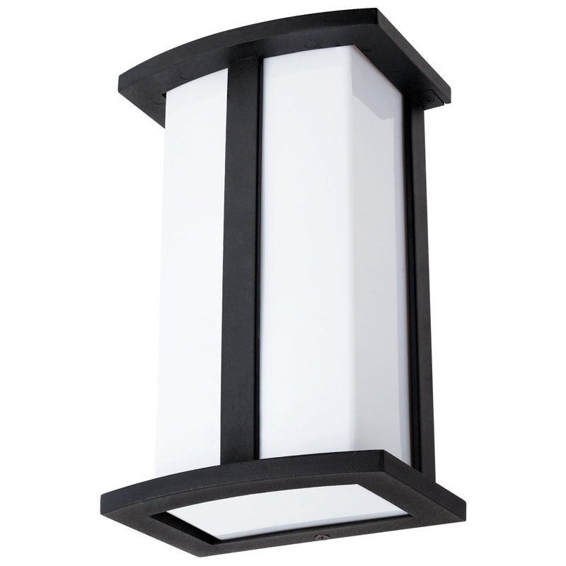 Plafonnier encastré 1 lumière, Noir, H 9,84 po x l 6,29 po x P 4,52 po