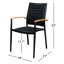 Chaise de salle à manger d'extérieur empilable Malacia