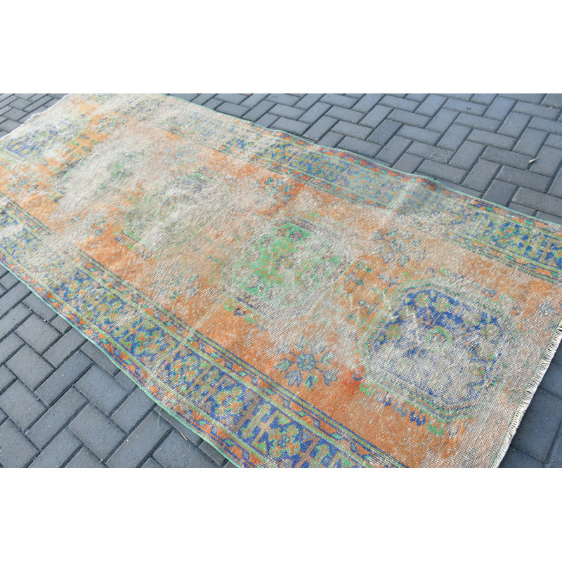 Tapis de couloir turc en laine fait à la main de style bohème pour décoration intérieure de style rétro éclairant