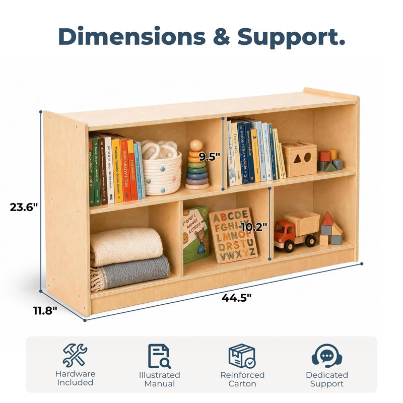 Compartment Plywood / Laminate Board Cubby, 5-Compartment Storage Cabinet