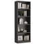 Bibliothèque autoportante réglable en bois à 5 tablettes, parfaite pour l'organisation de la maison et du bureau en gris-1408678311-1462818944