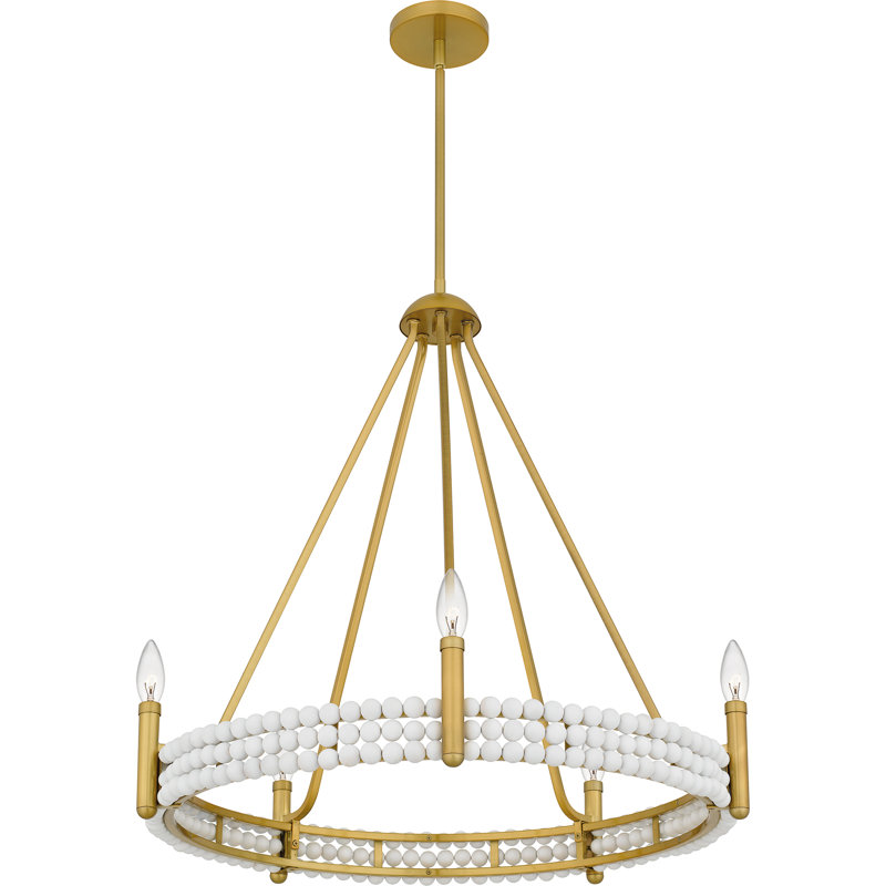 Lustre en or brossé 5 lumières Krenek