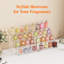 Présentoir à 4 niveaux avec clôture décorative, organisateur de parfum en plastique, présentoir pour figurines, petit gâteau, dessert, support de bureau pour l'organisation et la décoration, paquet de 2, 12 pouces