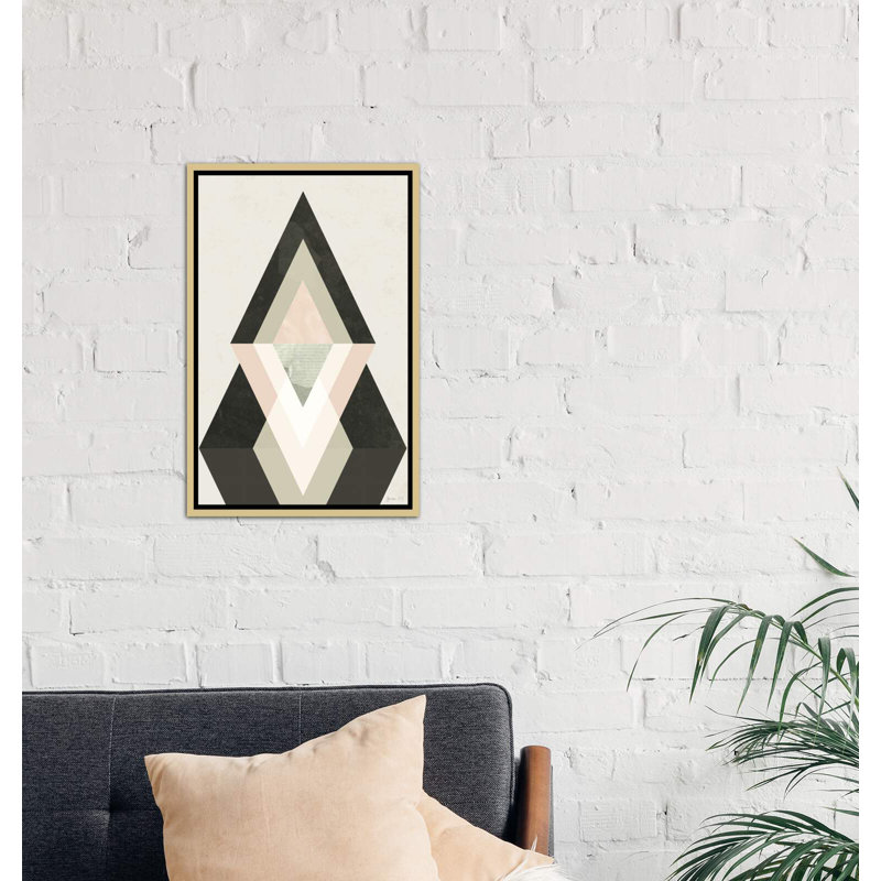 « montagnes à partir de montagnes ii » par green lili-impression sur image, H 60 po x l 40po x P 1,5 po, Toile encadrée d'or