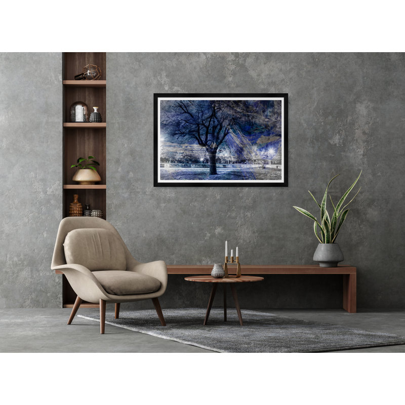 Park In Blue Print by Tim Klein
