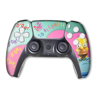 Simppson Custom PS-5 Controller Wireless compatible with Play-Station 5 Console by BCB Controllers | Proudly Customized in USA with Permanent HYDRO-DIP Printing (NOT JUST A SKIN)