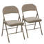 Ensembles de table de salle à manger: table de salle à manger ronde à pieds croisés avec tablette de rangement en filet et chaises pliantes rembourrées en tissu-132434064-132434065-132904145