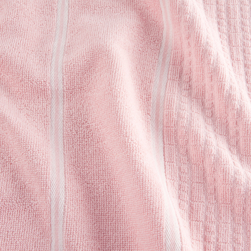 Green and Pink Striped Cotton Kitchen Towel Set of Four