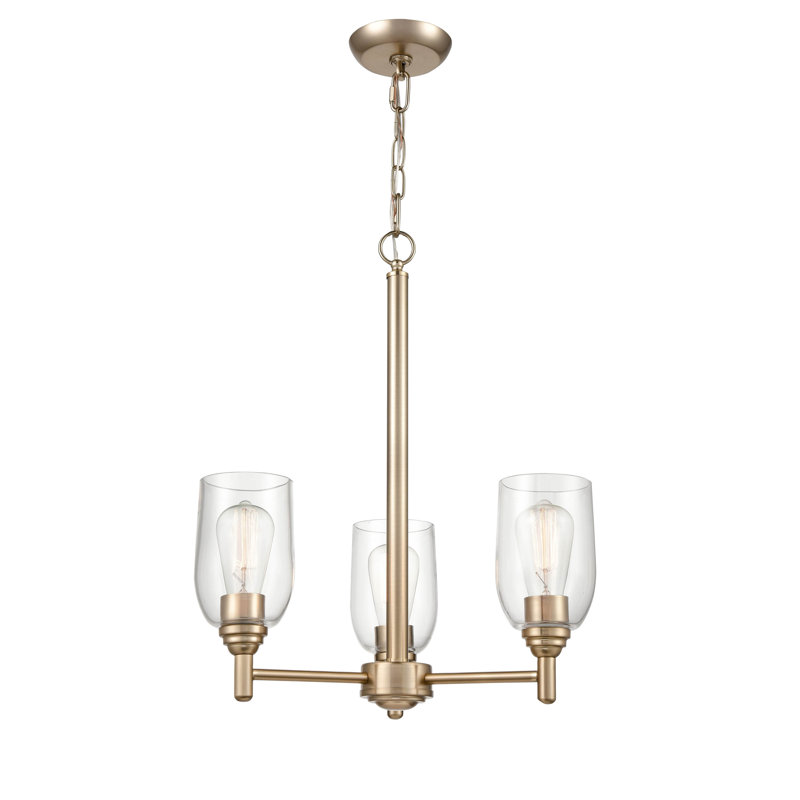 Lustre 3 lumières 18,75, Or moderne