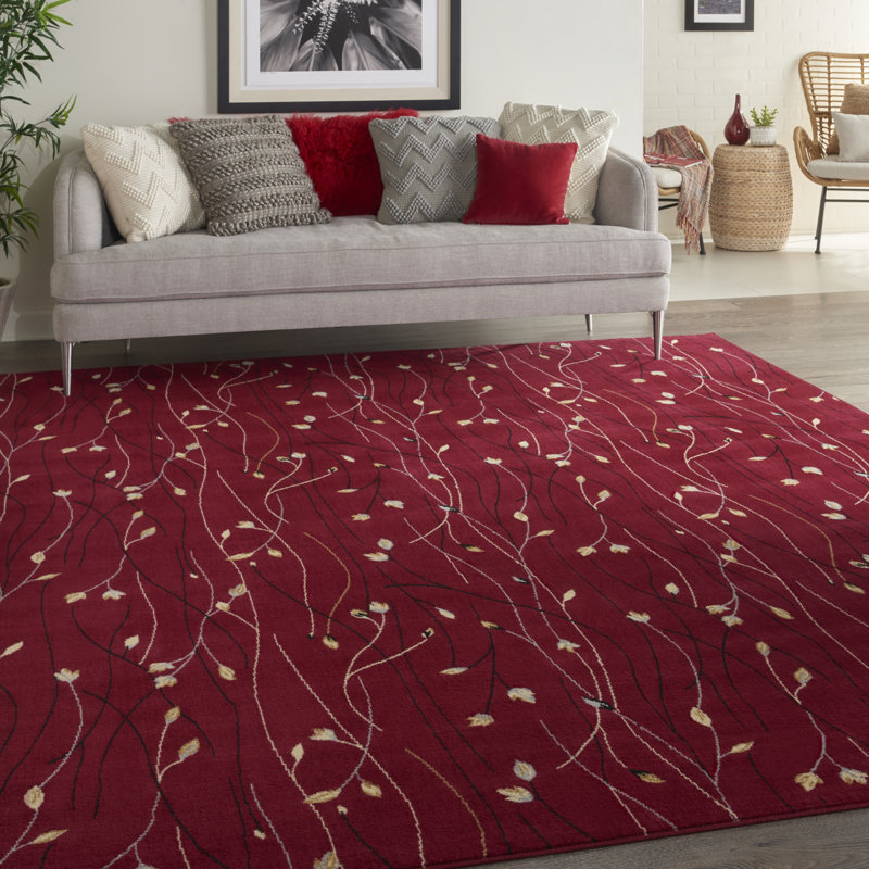Yesima Floral Indoor Rug, Rectangle 8'6" x 12'