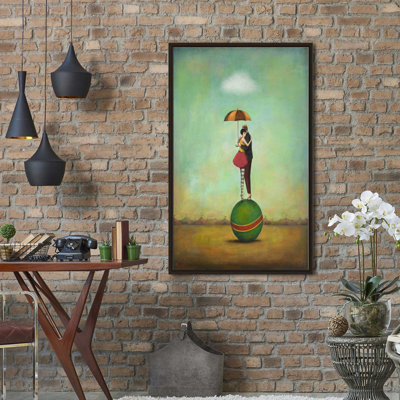 Circus Romance par - Peinture, Cadre flottant espresso, H 51,5 po x l 31,5 po x P 2 po