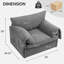 Fauteuil pivotant surdimensionné - Fauteuil d'appoint pivotant et canapé-lit simple, sièges confortables