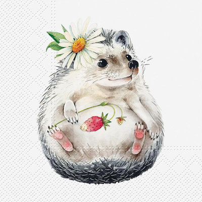 Ensemble de 20 serviettes déjeuner Hedgehog