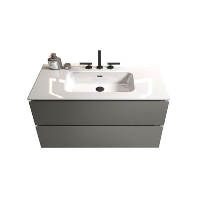 Meuble-lavabo de salle de bain avec lavabo en céramique