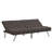 Futon Bed With Ergonomic Design For Relaxed Sitting Modern Wood Frame And Storage Feature-1279196115