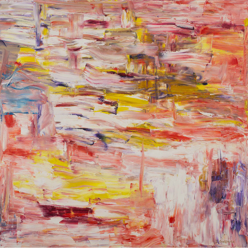 Pink Sun Painting by Irina Gorbman