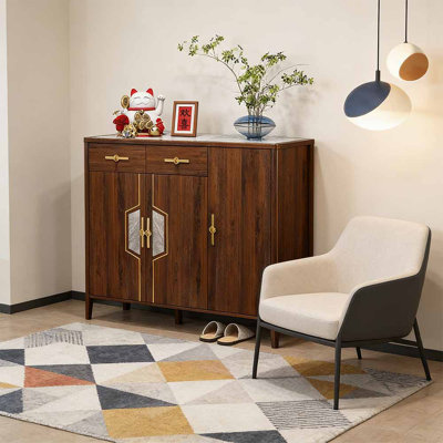 Chinese retro floor standing shoe cabinet