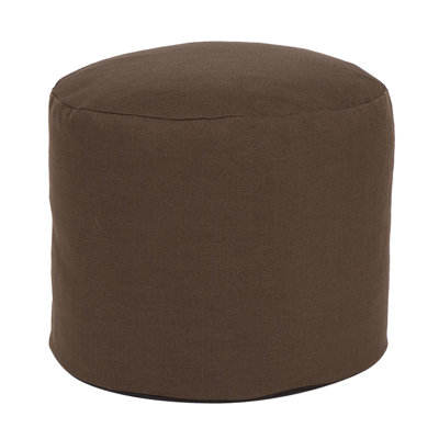 Repose-pieds repose-pieds rond de couleur unie en mélange de polyester 22" Vinita
