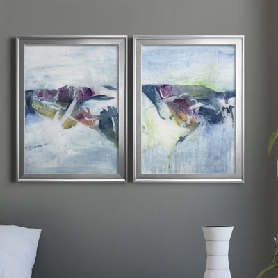 «Gliding On Ice I», ensemble de 2 impressions sur toile encadrées