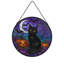 Chat en verre teinté Halloween pour fenêtre-133442605