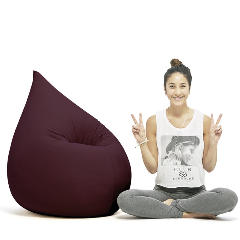 Elly Refillable Bean Bag Chair, Aubergine