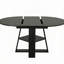 Table de salle à manger extensible 43,3 à 59 pouces avec tablette de rangement (noire)-2141239185