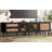 TV Stand with 3 Cabinets & 2 Drawers, Rattan-inspired Media Console Table for TVs up to 80''-1558735143