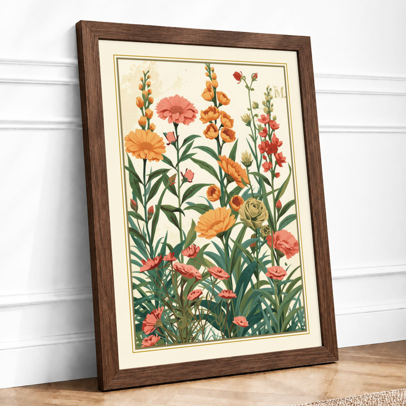 Study Botanical - Framed Print, Walnut, A3 - 42.0 x 29.7 cm